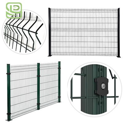 Ffens diogelwch rhwyll gwifren 3d