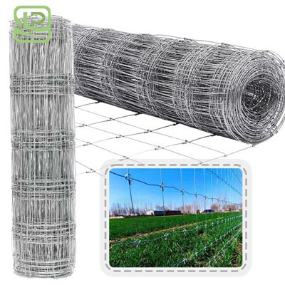 Ffens fferm ceirw dur cwlwm sefydlog