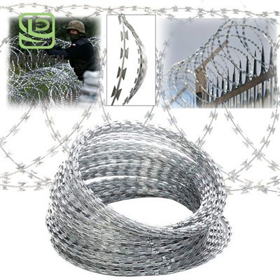 Gwifren bigog rasel galfanedig dur gwrthstaen